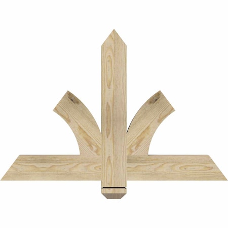 Ekena Millwork Redmond Rough Sawn Timber Gable Bracket, Douglas Fir, 36"W x 24"H x 2"D x 4"F, 16/12 Pitch GBW036X24X0204RED00RDF